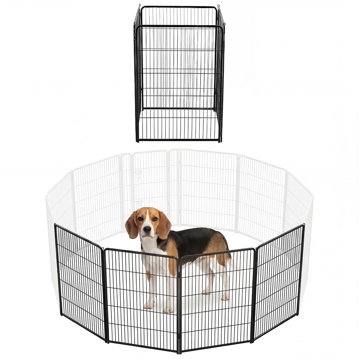 Jhk Sturdy Metal Dog Playpen Foldable Pet Exercise Pen