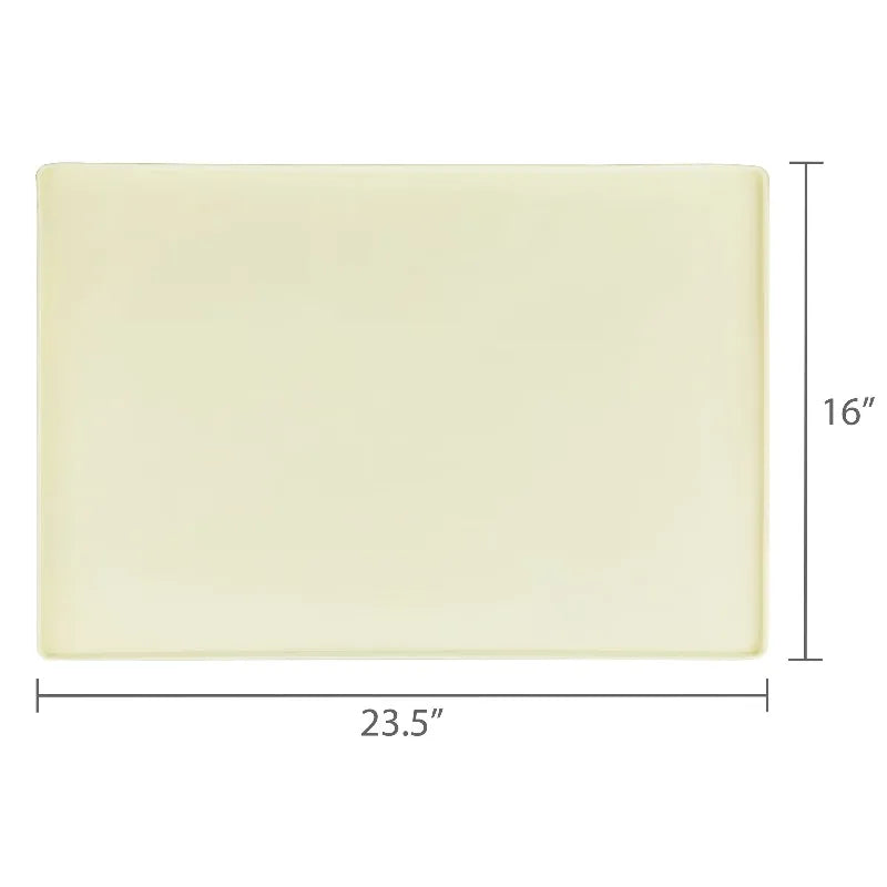 Large Silicone Pet Feeding Mat, Beige, 23.5" x 16"