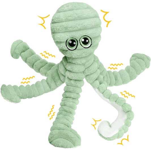 Octopus Design Squeaky Plush Dog Chewing Toy For Teething