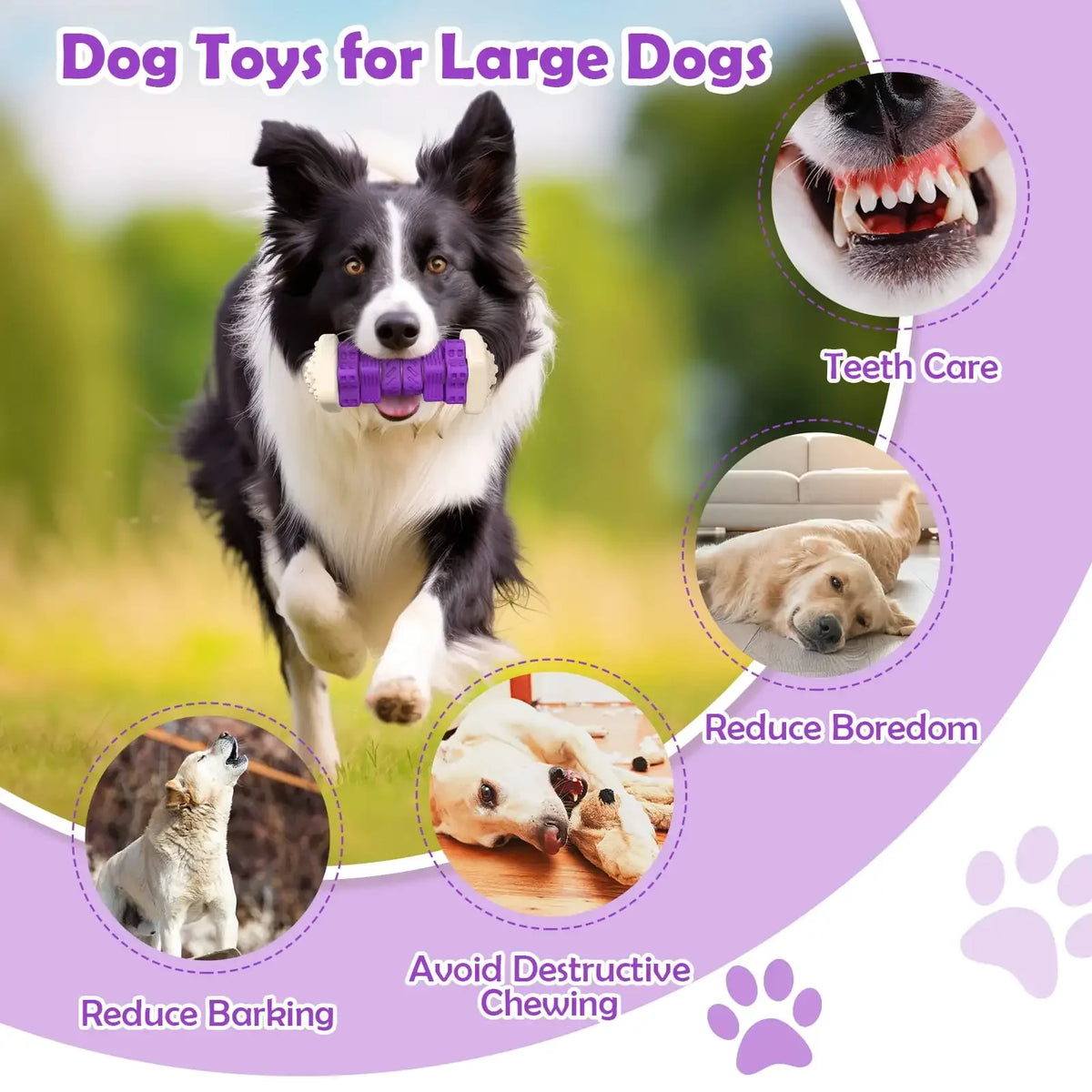 Interactive Dog Chew Toy for Aggressive Chewers and Enrichment Activities