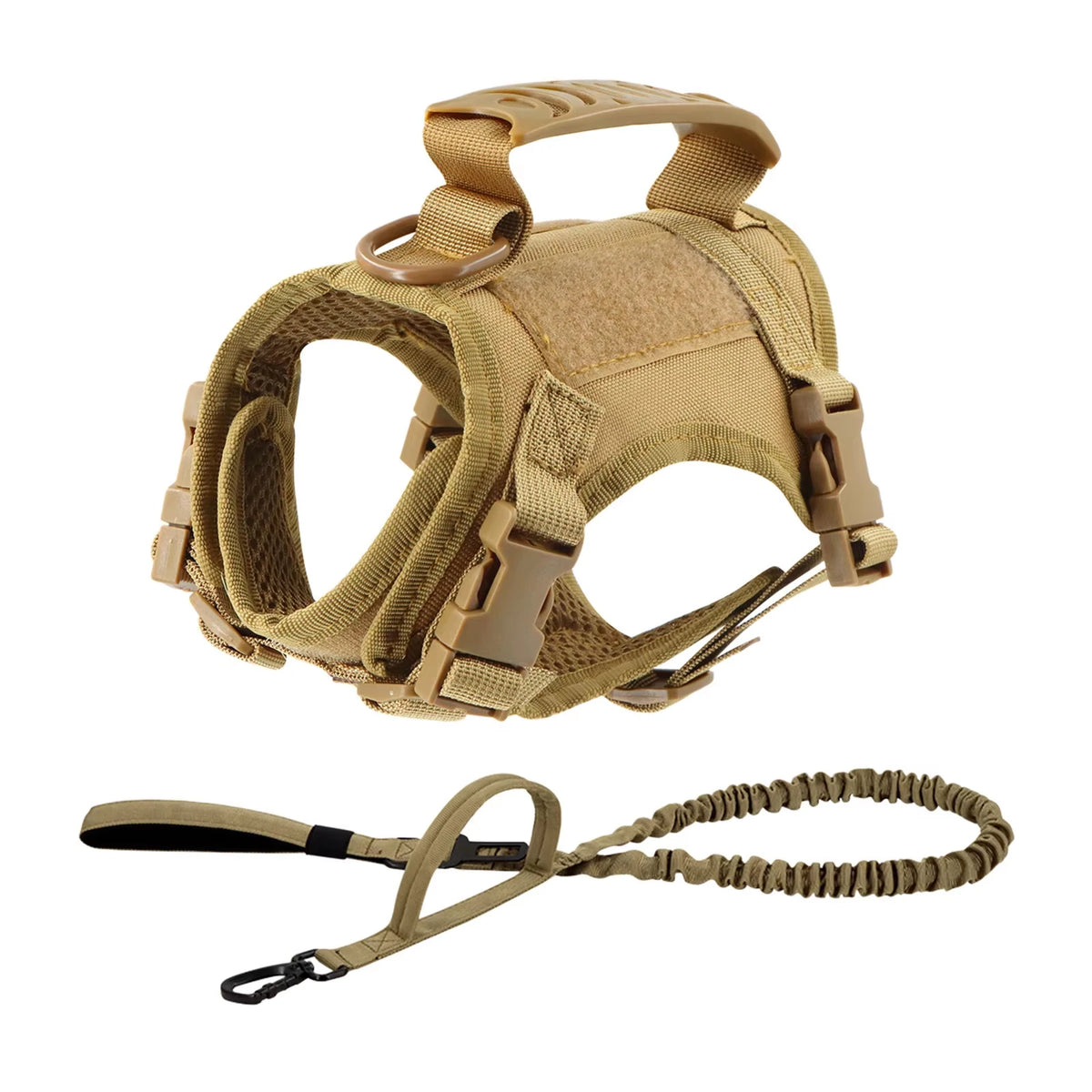 Petavel Tactical Dog Harness And Adjustable Leash Set For Small Dogs