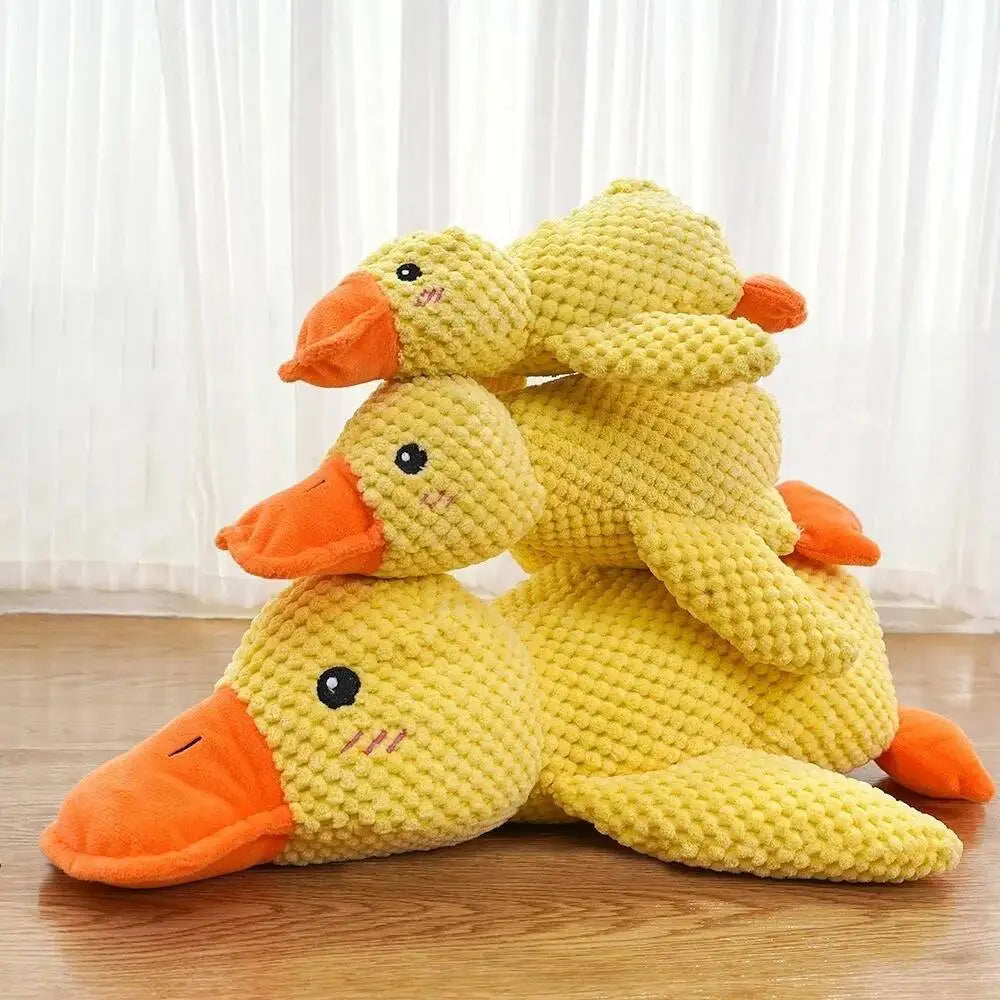 Soft Interactive Squeaky Plush Duck Chew Toy For Dogs