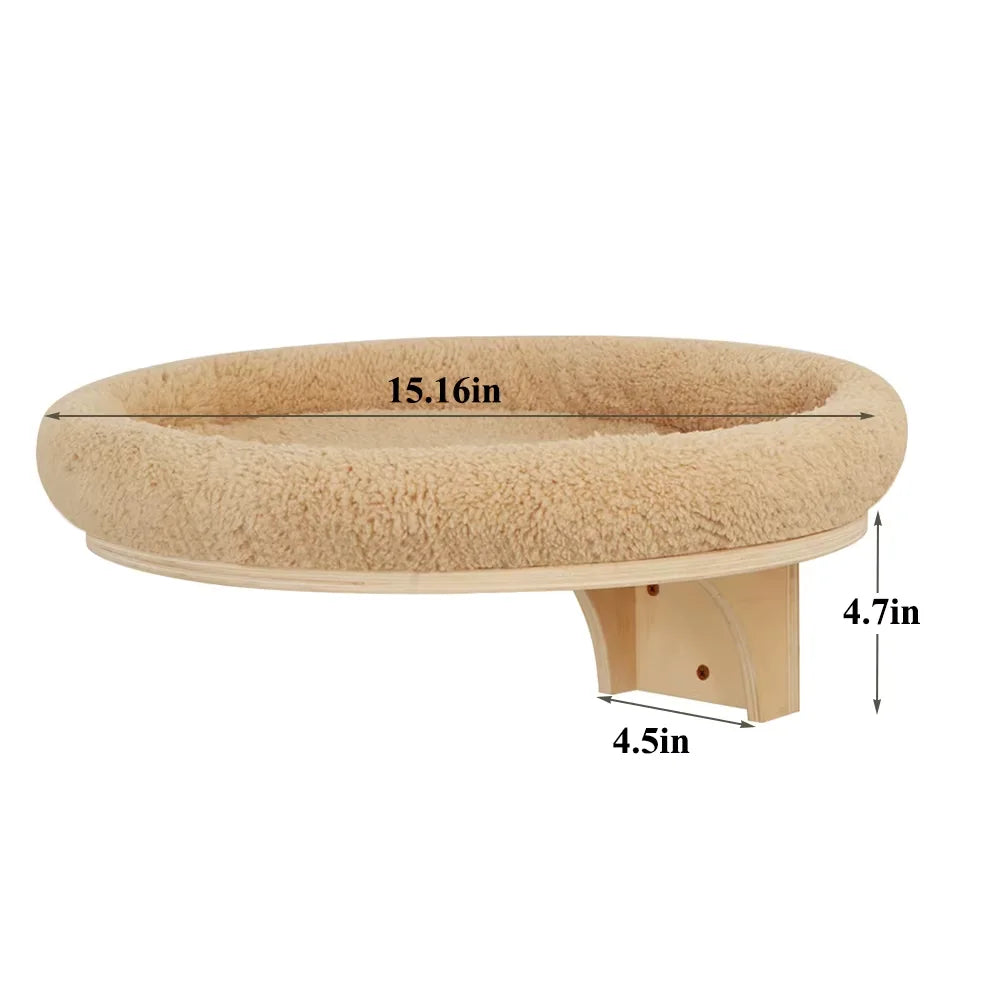 CWV Wall Mounted Cat Climbing Ladder Hammock Scratching Post