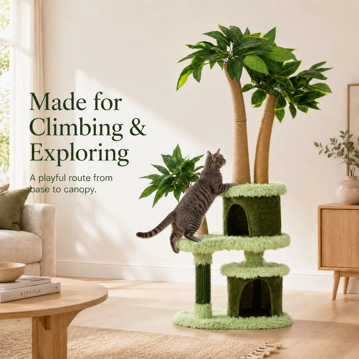 Mango Tree Cat Tree - Cozy Perch, Fun Platform & Scratching Post for Cats