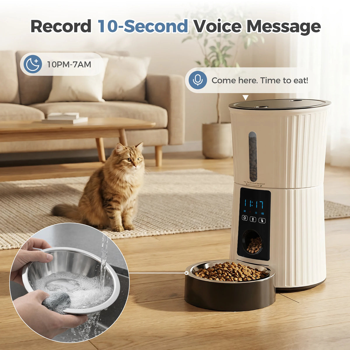 JHK Automatic Cat Feeder With WiFi App Control And Timer