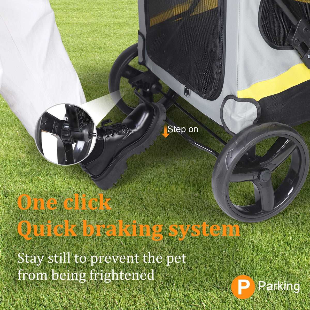 Bingopaw Portable Dual Entry All Terrain Dog Stroller Cart