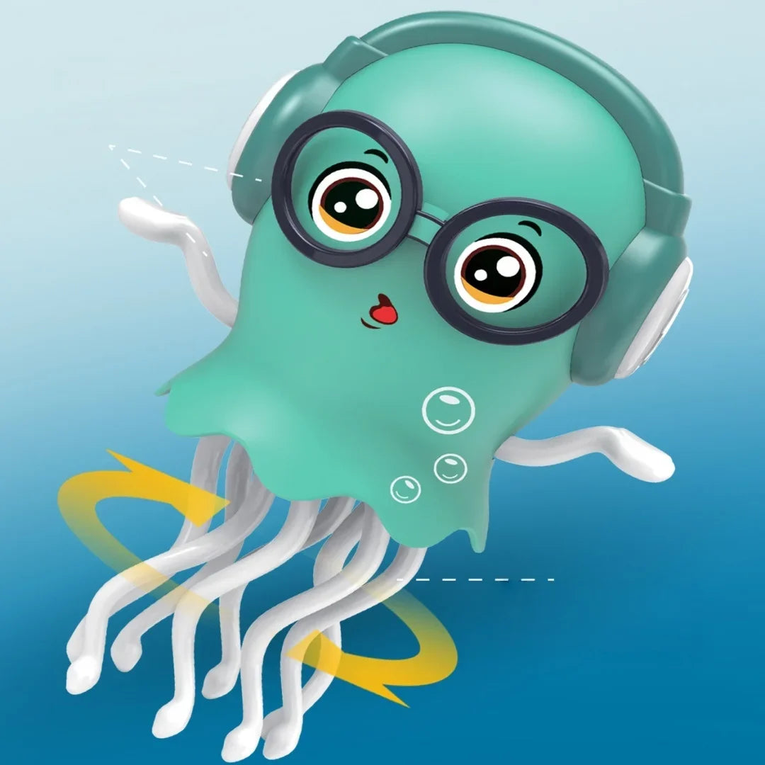 LED Electrically-Powered Crawling Dancing Jellyfish Toy An Octopus With Music Automatic Obstacle Sensor Intelligent Cat Toy Gift