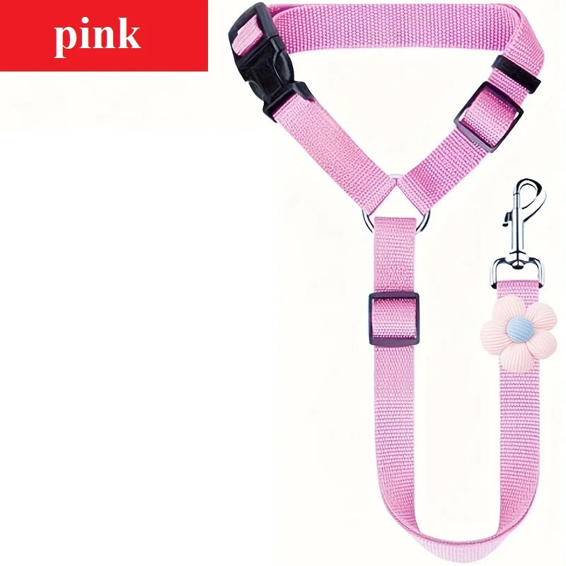 Tepoztec Adjustable Reflective Pet Car Seat Belt Harness