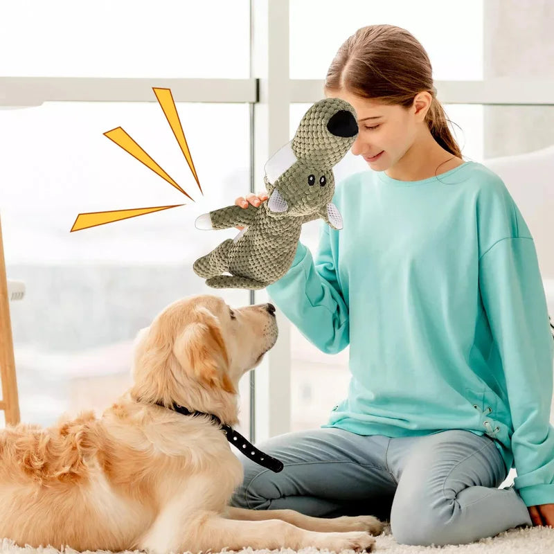 Durable Squeaky Dog Chew Toy For Aggressive Chewers Interactive