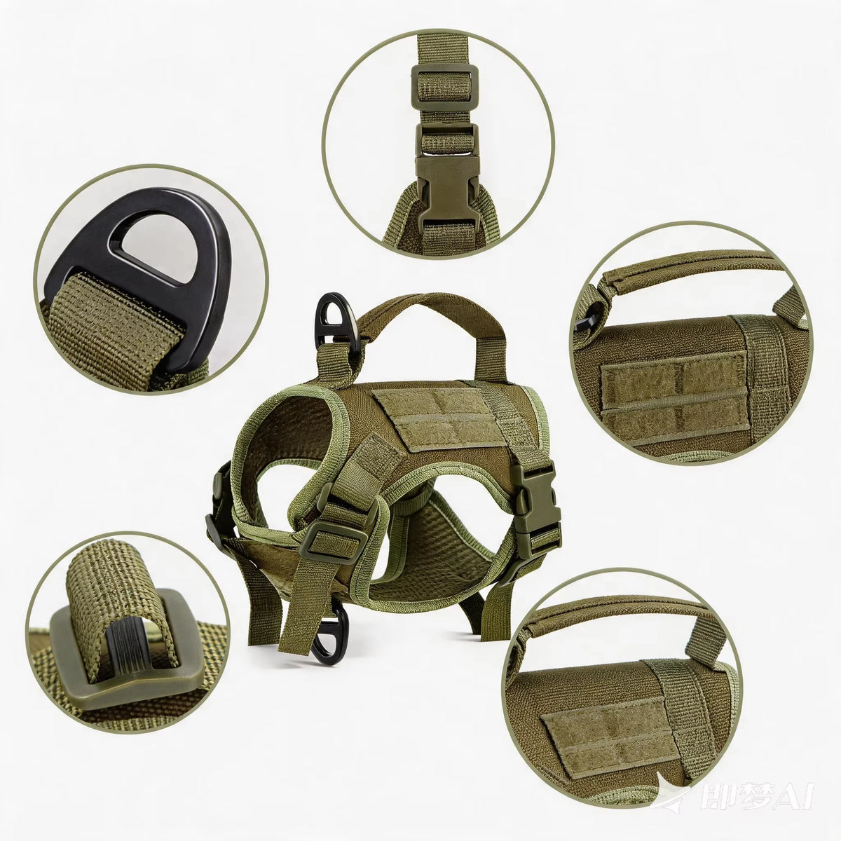 Petravel Adjustable Tactical Cat Harness Vest And Leash Set