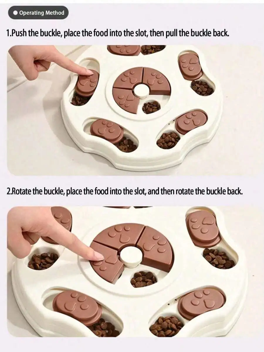 Dog And Cat Puzzle Feeder Toy for Interactive Slow Feeding