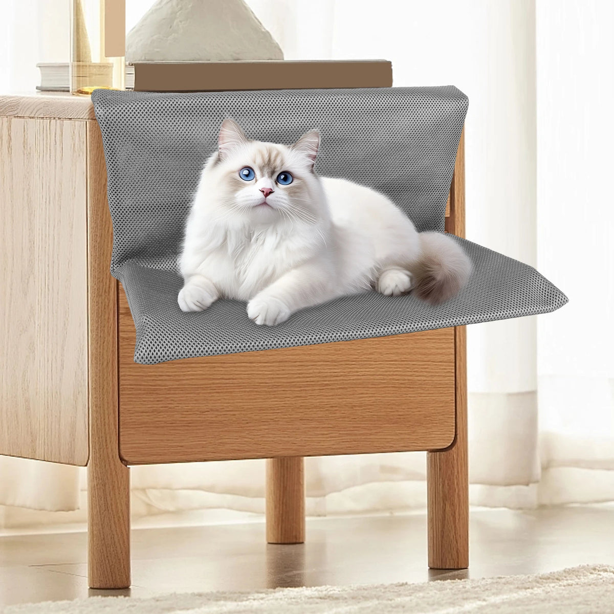 Cat Pet Animal Hanging Bed Detachable and Foldable Hanging Cat Nest Cats L-shaped Hammock for Cats and Kittens