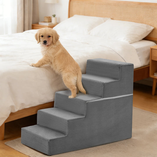JHK High Density Foam Dog Stair Ramp For Indoor Use