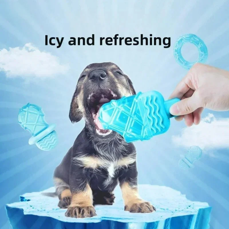 Freezable Ice Pop Dog Cooling Chew Toy For Teething Relief
