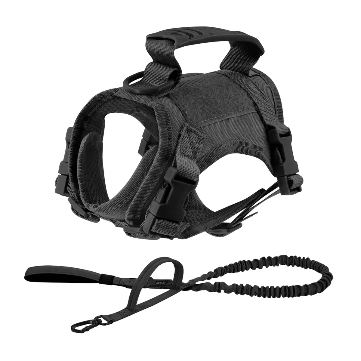 Petavel Tactical Dog Harness And Adjustable Leash Set For Small Dogs