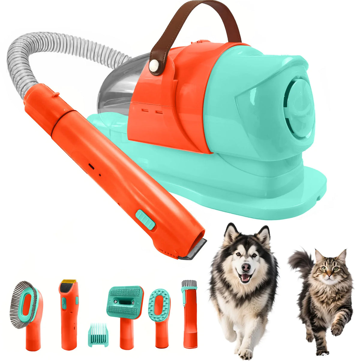 Pet Grooming Vacuum Kit With Powerful Suction And Hair Clippers