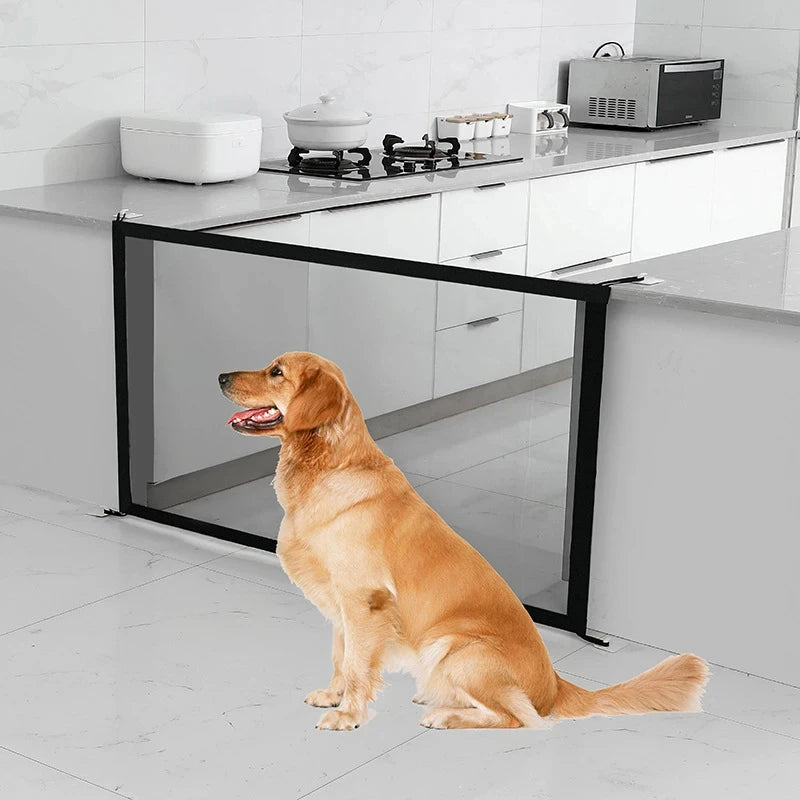 Folding Pet Dog Barrier Fence With Breathable Mesh Playpen