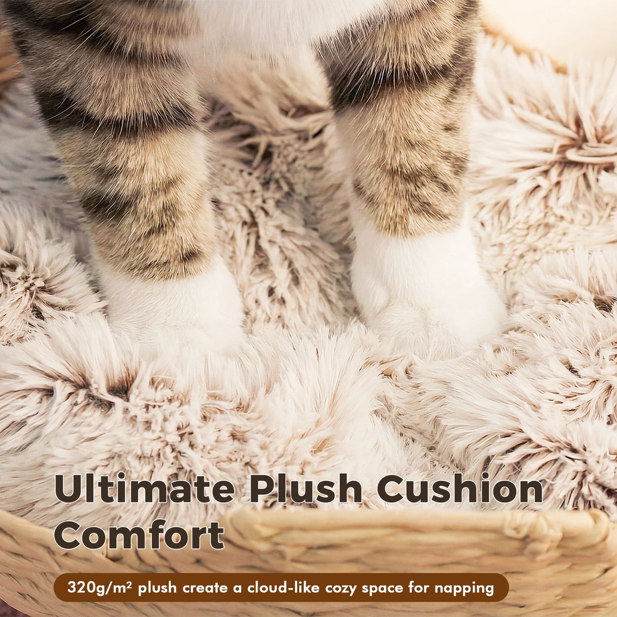 PAWZ Road Multi-Level Cat Tree Rattan Baskets Sisal Scratching Posts