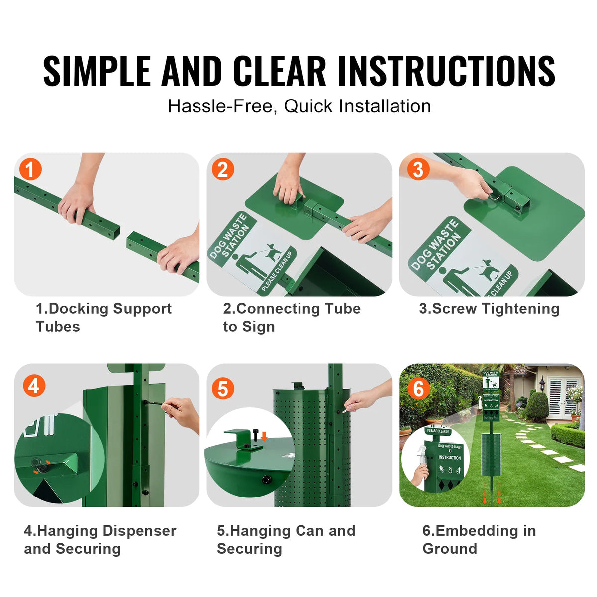 VEVOR Commercial Dog Waste Station With Bag Dispenser