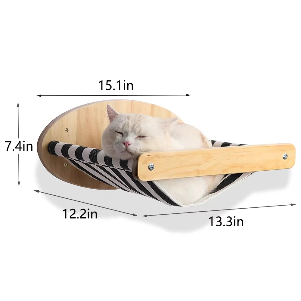 CWV Wall Mounted Cat Climbing Shelf With Sisal Scratching Post