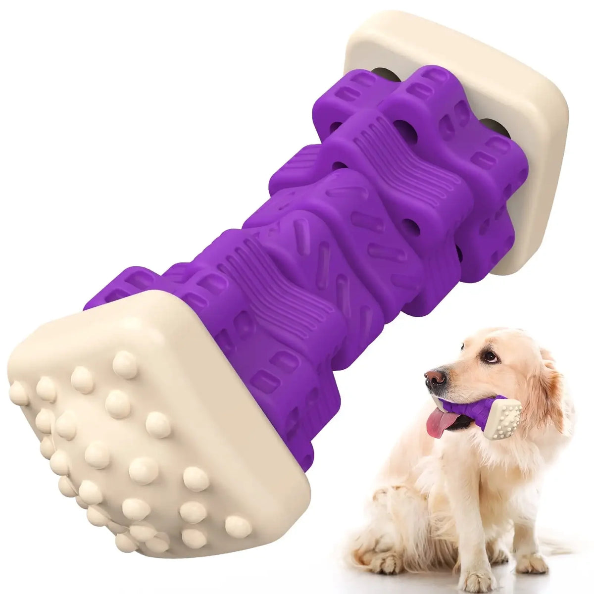 Interactive Dog Chew Toy for Aggressive Chewers and Enrichment Activities