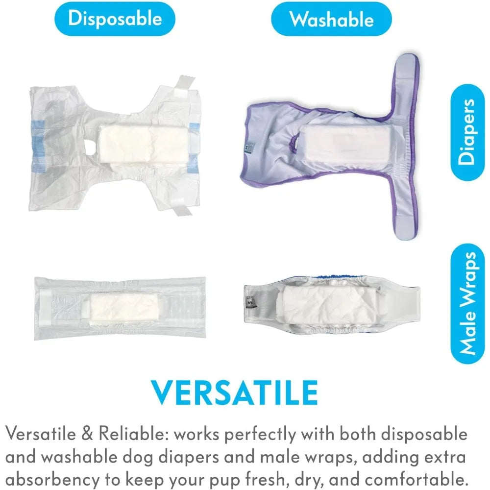 Disposable Dog Diaper Booster Pads Flow-Through Absorbent Inserts