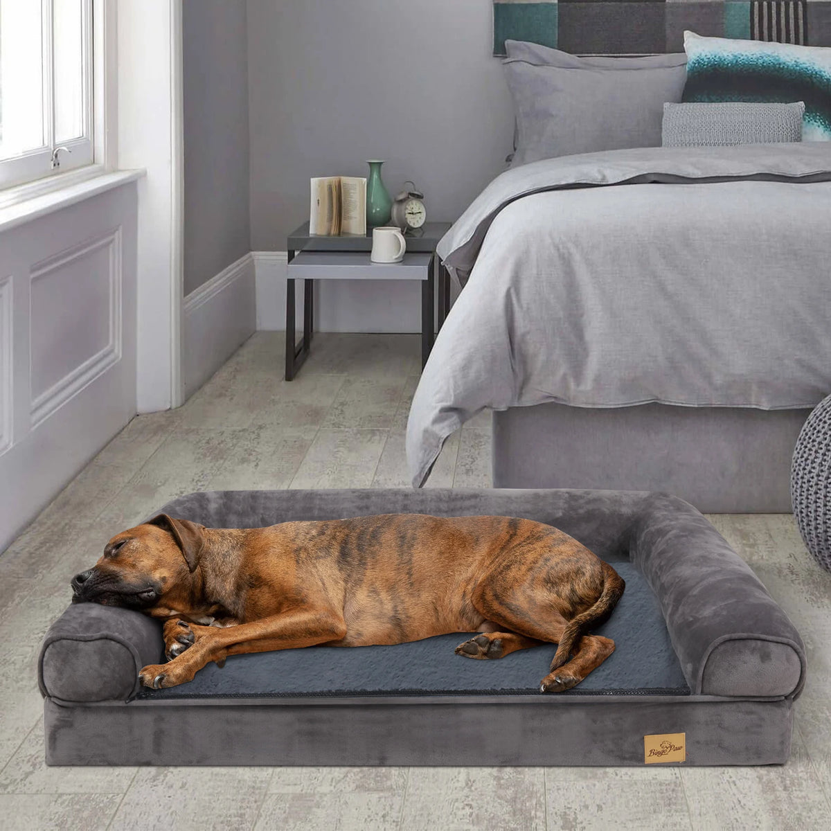 Bingopaw Orthopedic Waterproof Dog Bed With Supportive Sides