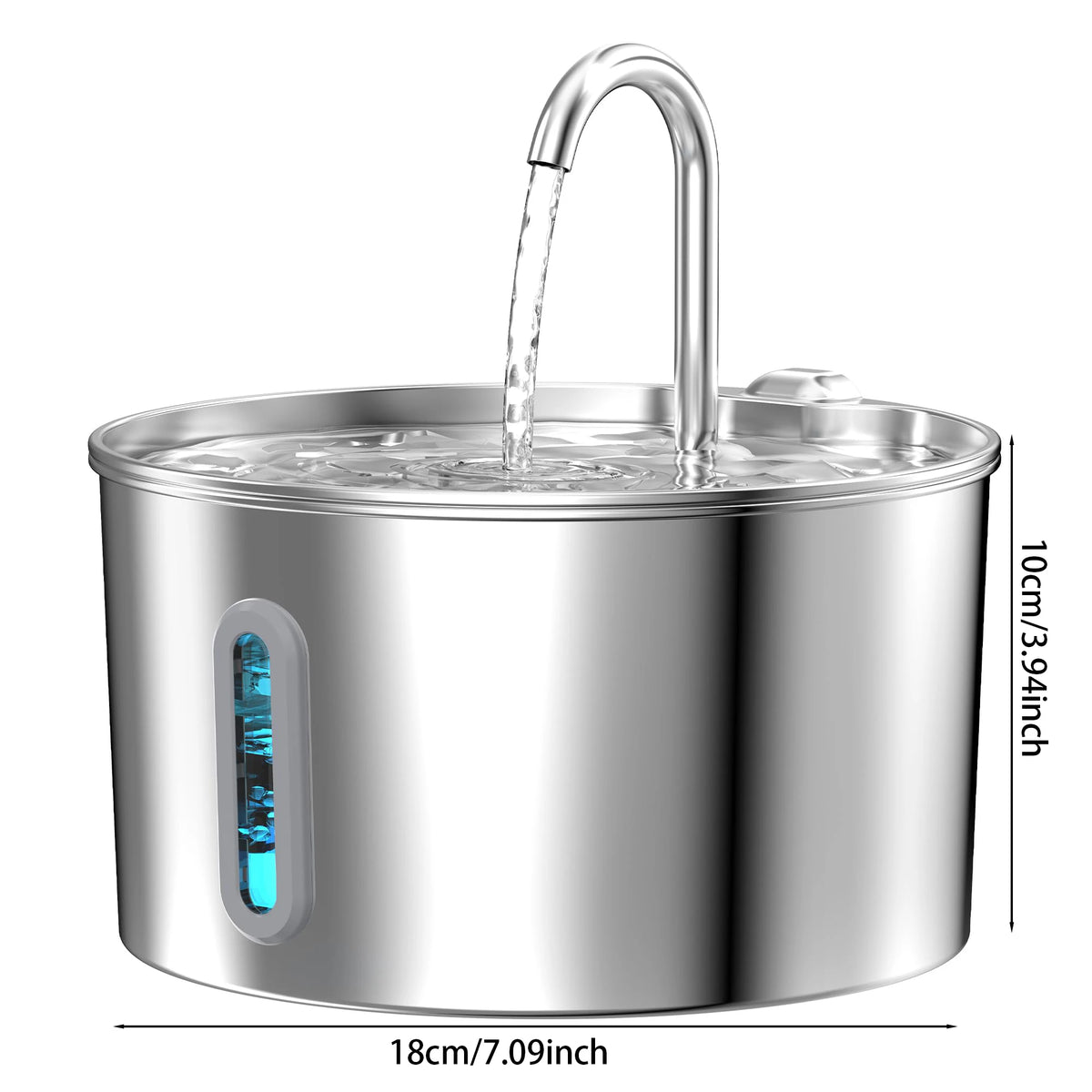 Weomg Automatic Stainless Steel Cat Drinking Fountain