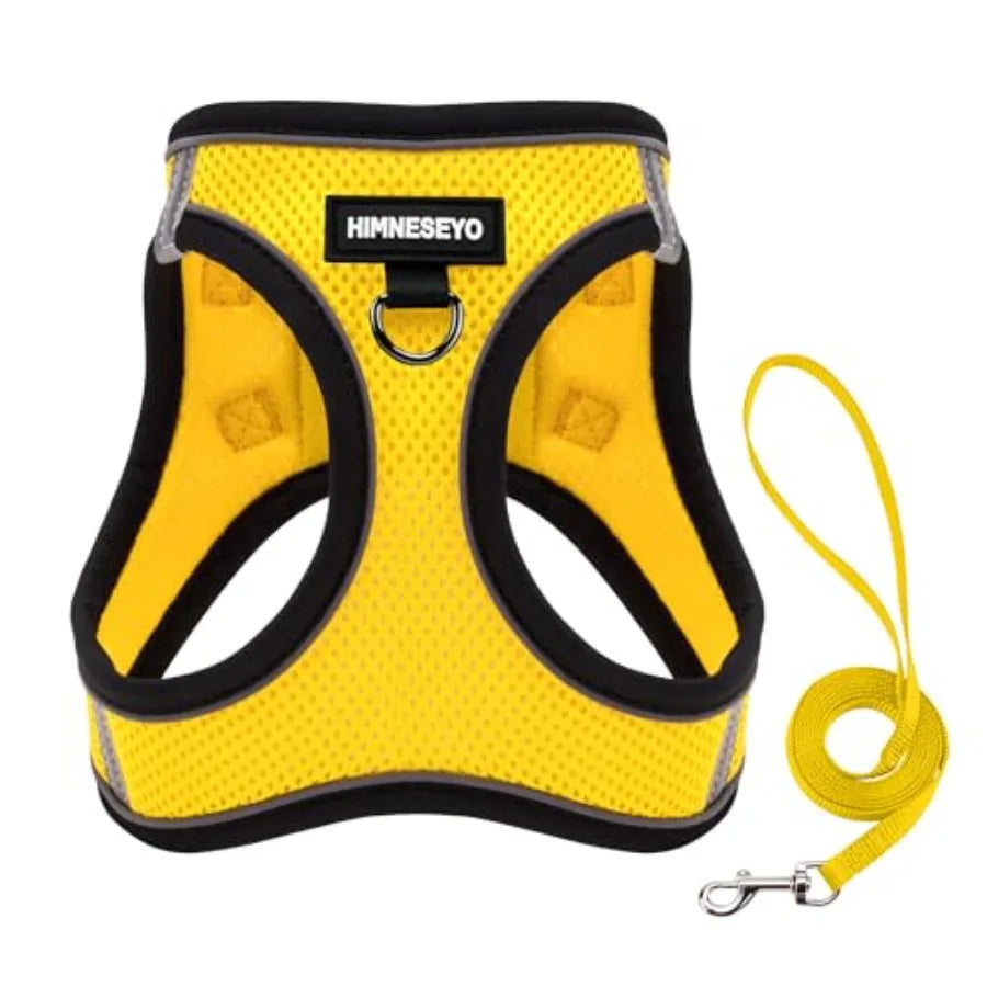 Dog Harness and Leash Set, Dog Harness for Dogs No Pull, No-Chock Step-in Reflective Breathable Lightweight Easy Walk Vest Harn