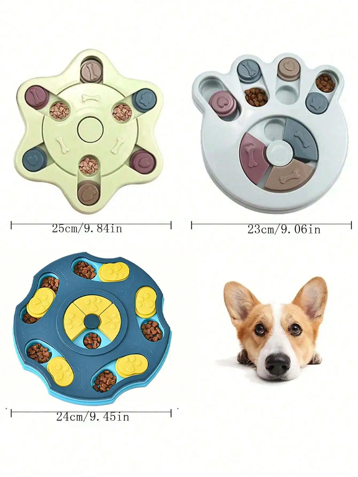 Interactive Dog Puzzle Slow Feeder Treat Dispenser Toy