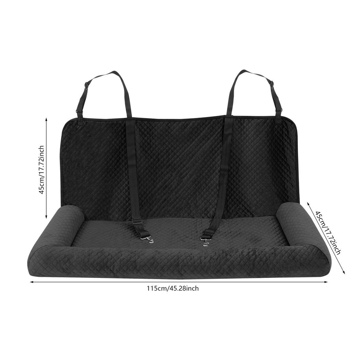 Dog Car Seat, Large Dog Car Bed, Dog Mattresses, Pet Seat with a High-resilience Base That Retains Its Shape and Res for Small, Medium, and Large Dogs