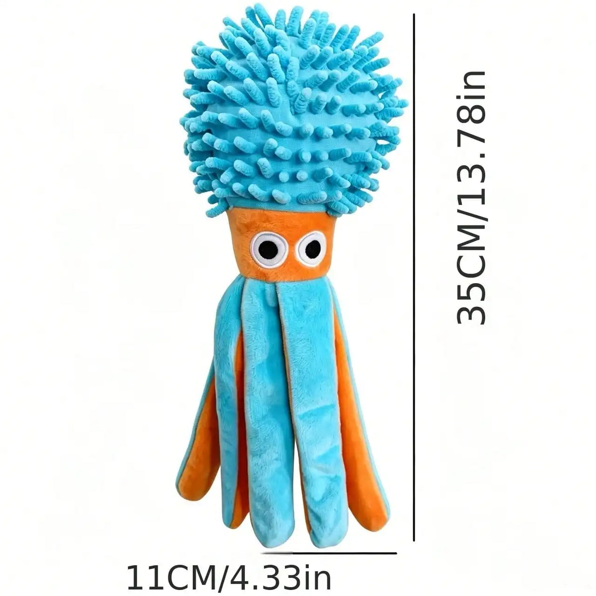 Plush Octopus Squeaky Dog Toy for Puppy Teething and Play
