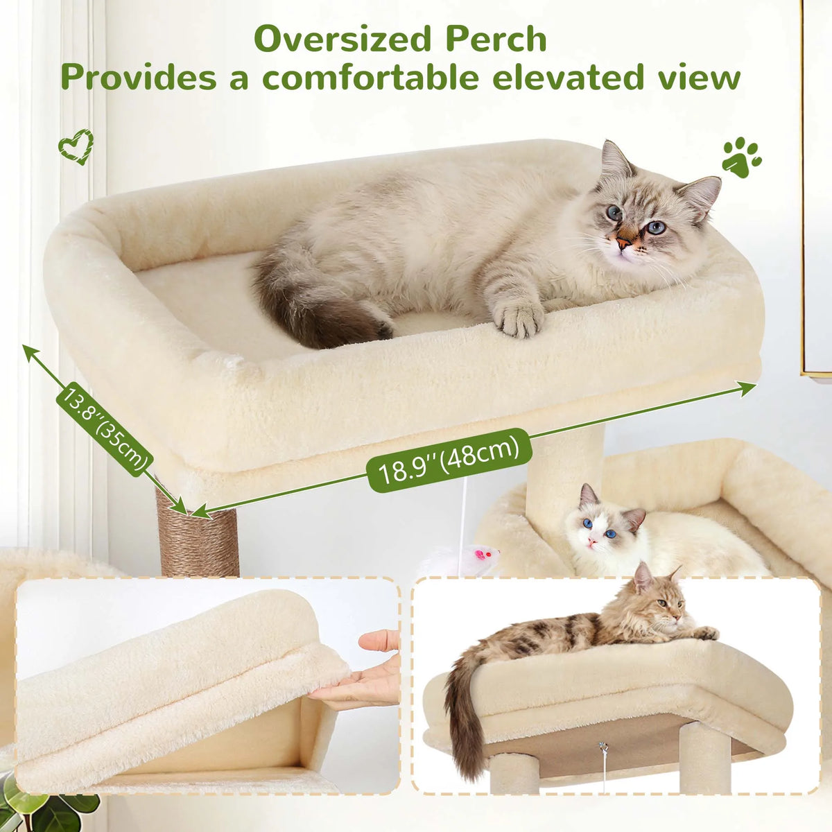 Globlazer Multi Level Cat Tree Tower with Hammocks and Condos