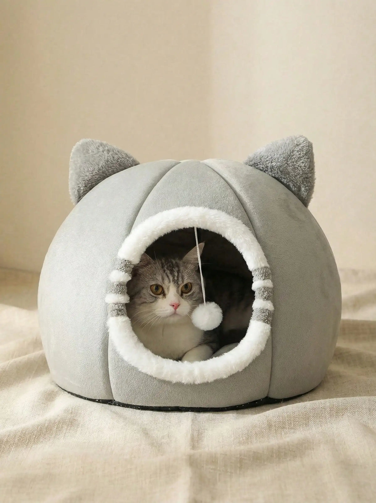 1 PC Cat Bed Kitten Bed, Washable Cat Beds For Indoor Cats, Super Soft Pet House For Puppy And Kitten With AntiSlip Bottom