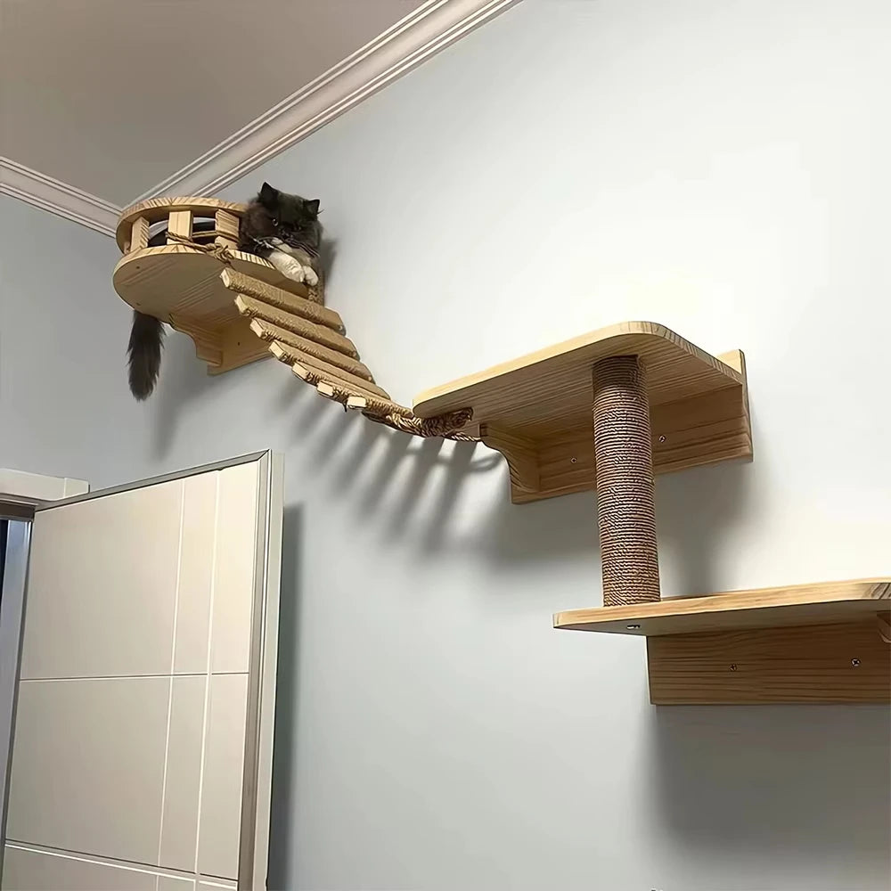 CWV Sisal Rope Cat Bridge Ladder Scratcher DIY Pet Furniture
