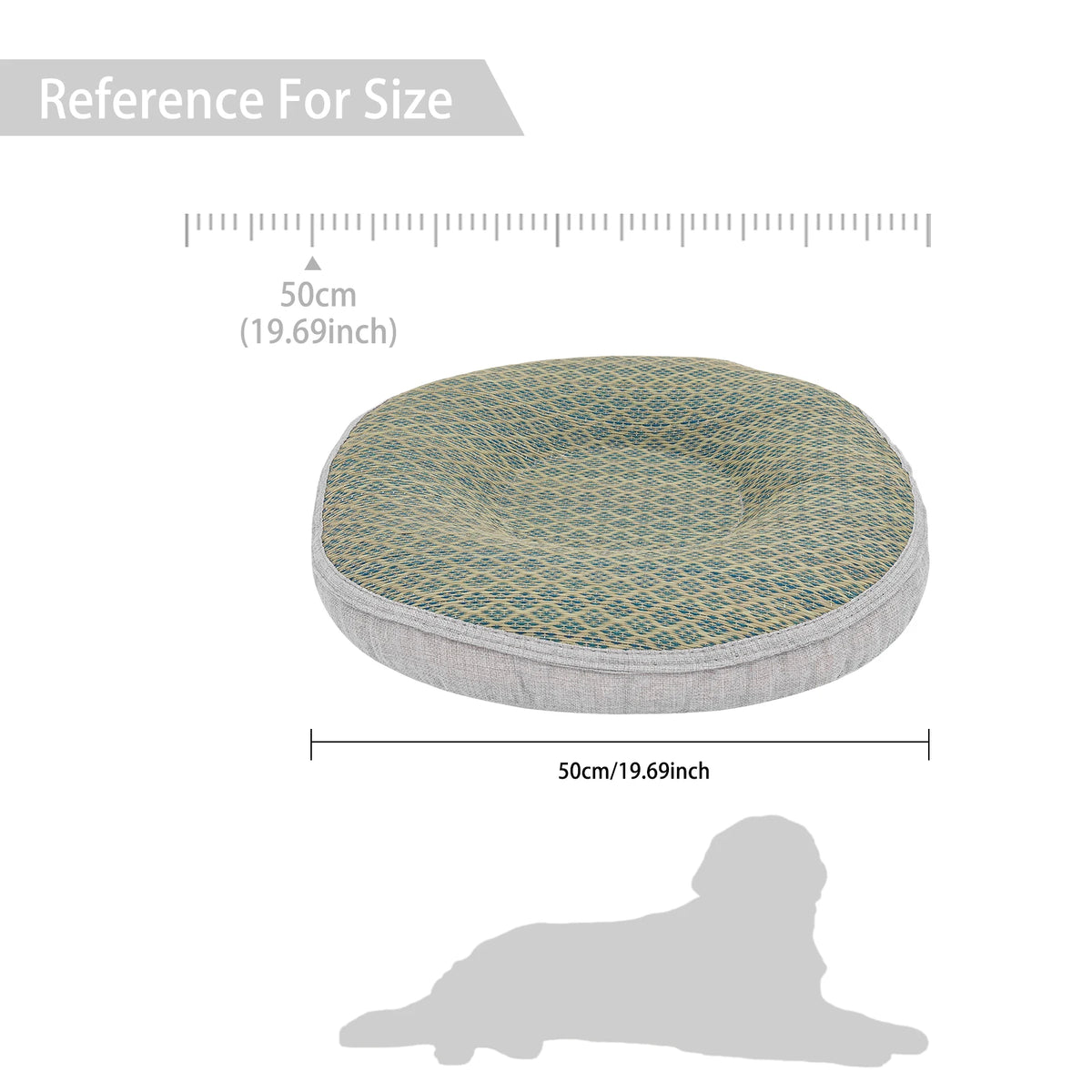 Double Sided Rush Grass Pet Bed Breathable Scratch Resistant Cushion