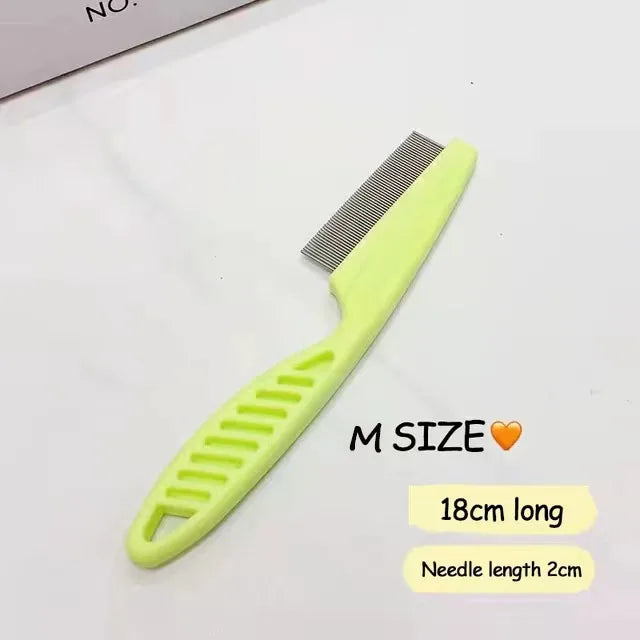 Stainless Steel Pet Grooming Comb Tool For Efficient Hair Shedding