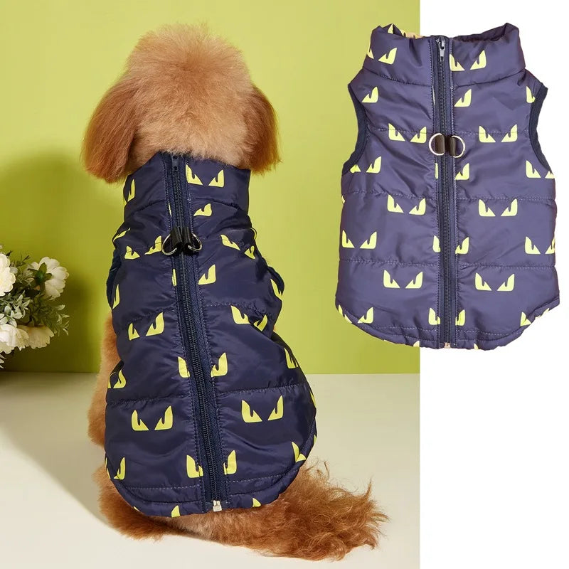 Pet Dog Jacket Warm Vest Winter Coat with Leash Hook for Small Dogs Teddy Pomeranian