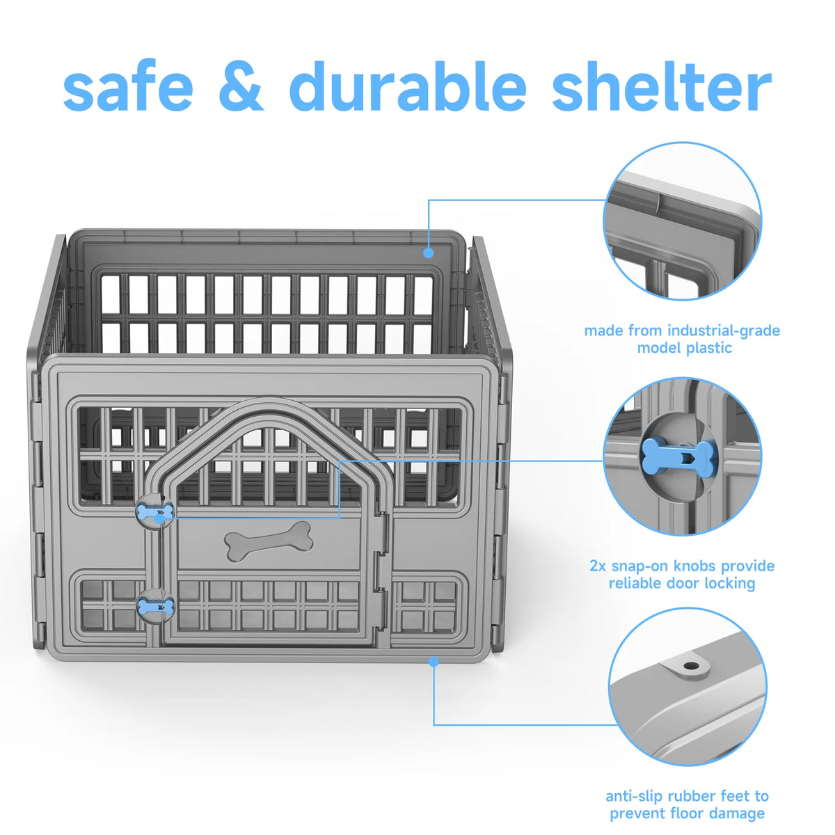 Foldable Plastic Pet Playpen With Four Panels For Dogs