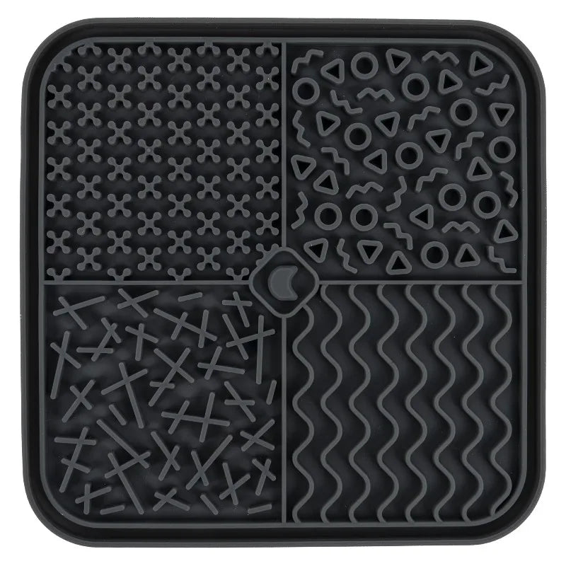 Vibrant Life Silicone Lick Mat for Pets, Gray, 7.87" x 7.87"
