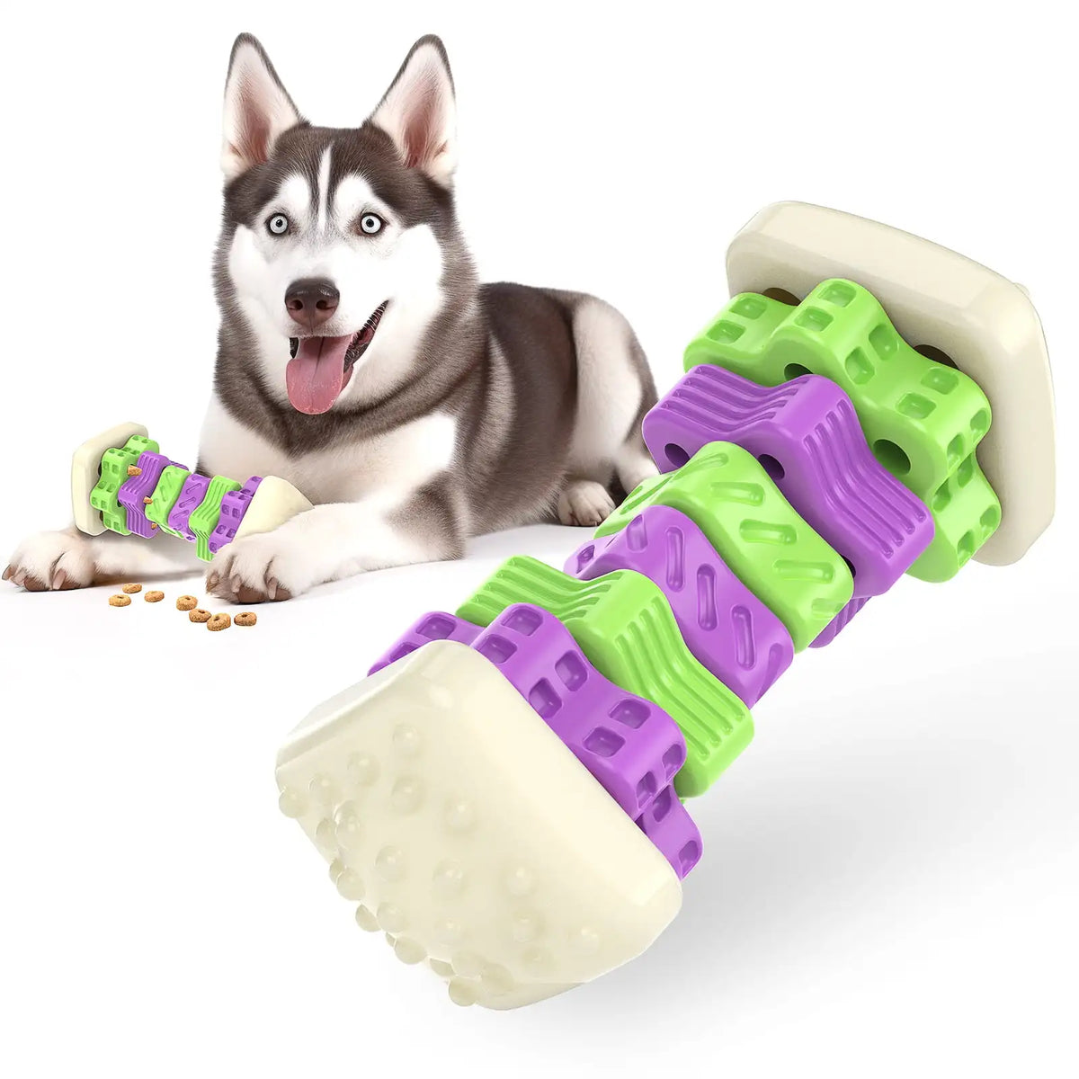 Interactive Dog Chew Toy for Aggressive Chewers and Enrichment Activities