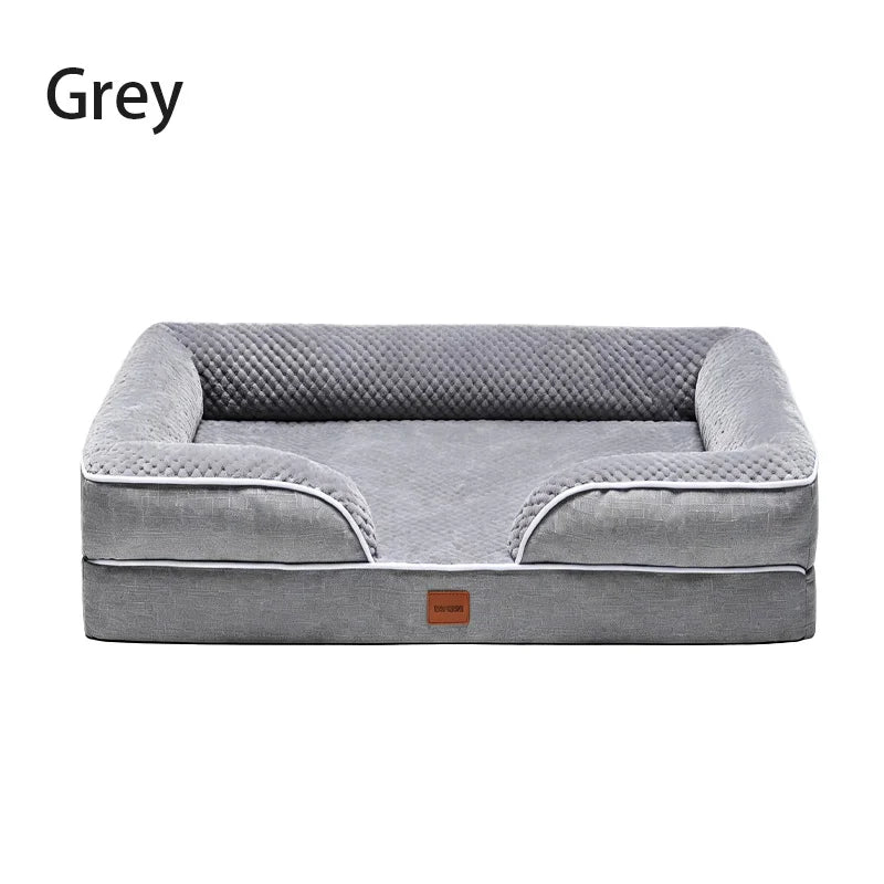 Orthopedic Dog Bed with Memory Foam & Egg-Crate Foam, Washable Waterproof Cover, Non-Slip Pet Couch for Small Medium Dogs, 4 Sizes