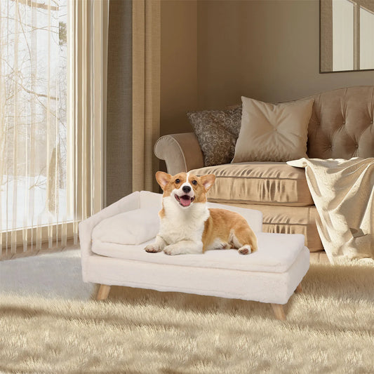 Bingopaw Elevated Pet Bed With Waterproof Pad And Wooden Legs
