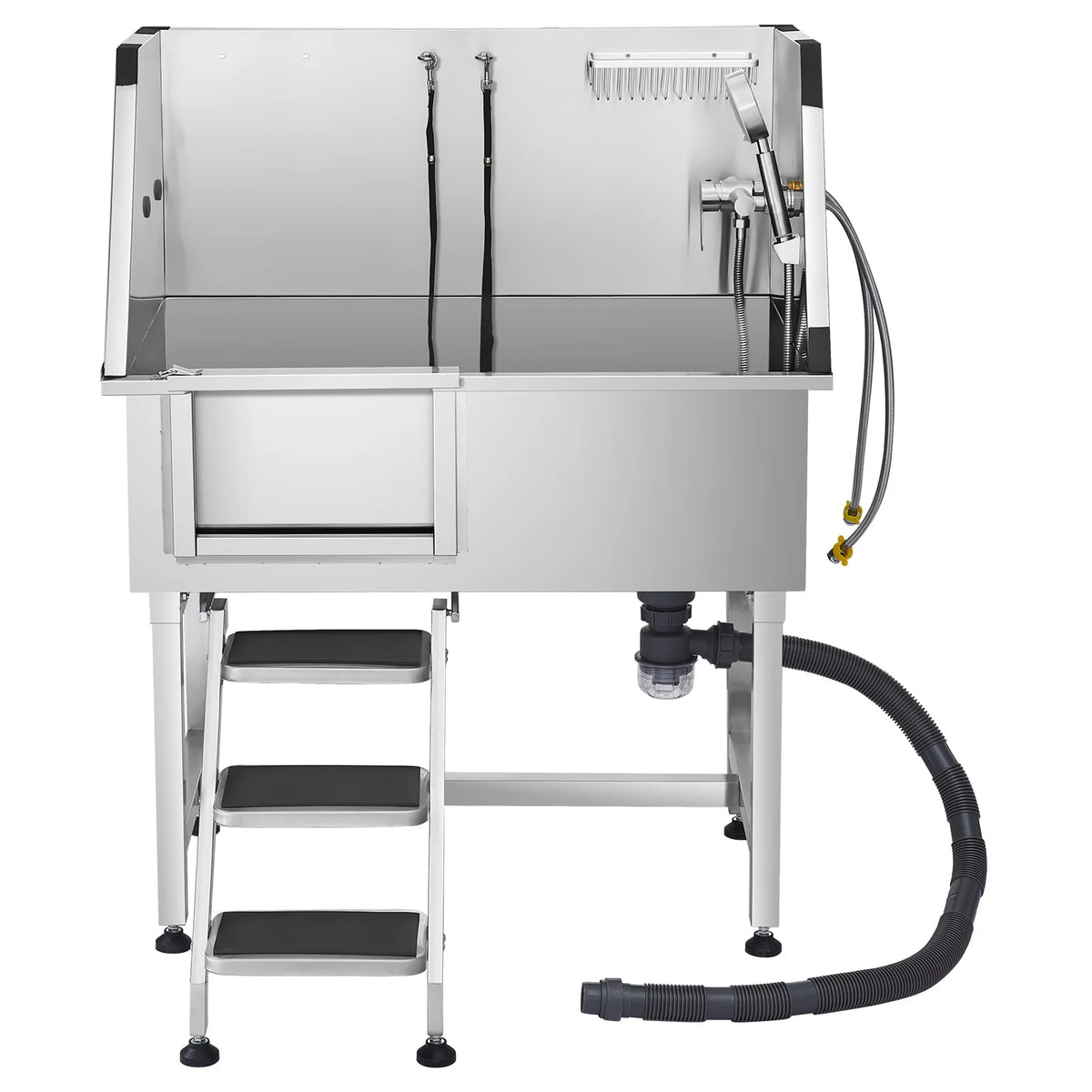 Stainless Steel Dog Washing Station With Grooming Tub And Faucet