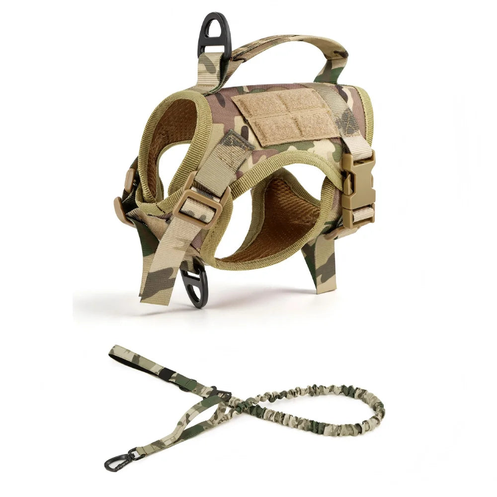 Petravel Adjustable Tactical Cat Harness Vest And Leash Set