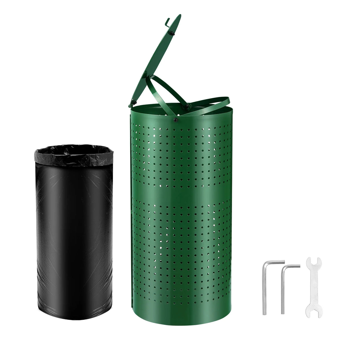 VEVOR Dog Poop Trash Can 11.5 Gallons Outdoor Dog Waste Bin with Lid for Pet Waste Station Dog Waste Disposal Container for Yard