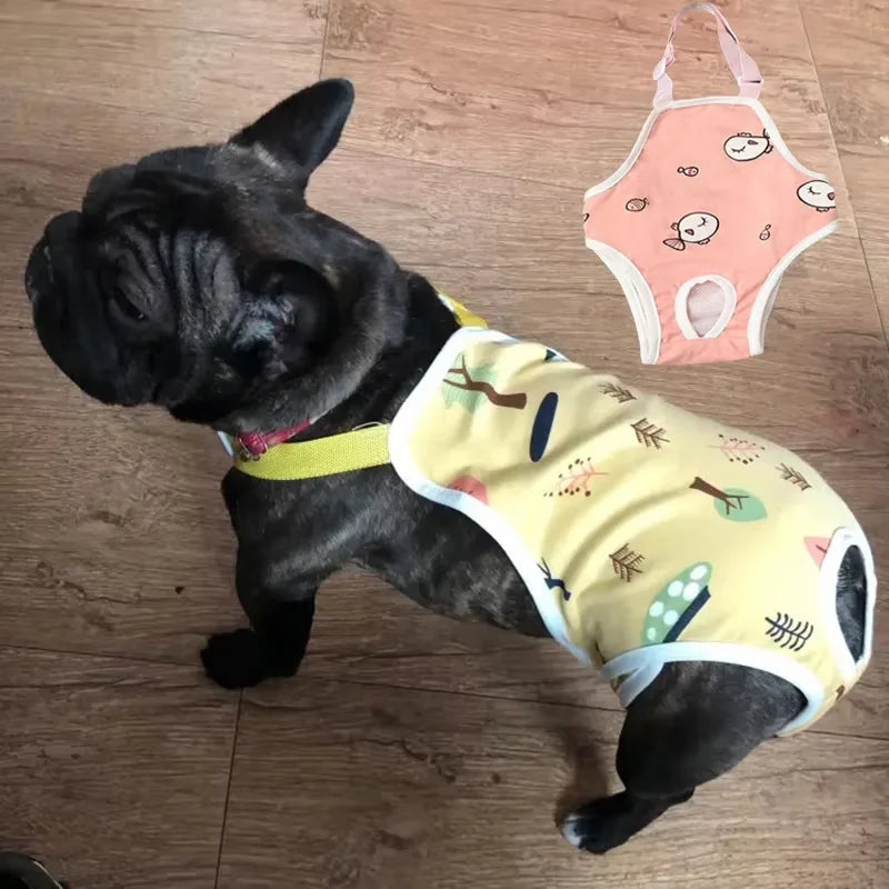 Adjustable Washable Female Dog Underwear for French Bulldogs