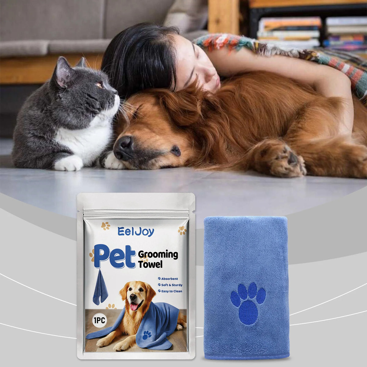 Microfiber Pet Towel Super Absorbent Fast Drying Soft Towel for Dog Cat Bath Grooming