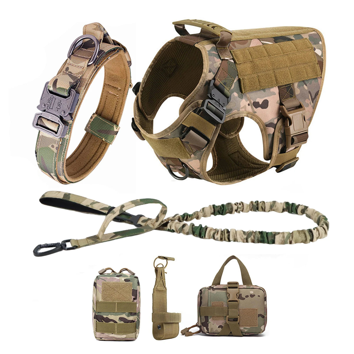 Petravel Tactical Dog Harness With Padded Quick Release Buckles