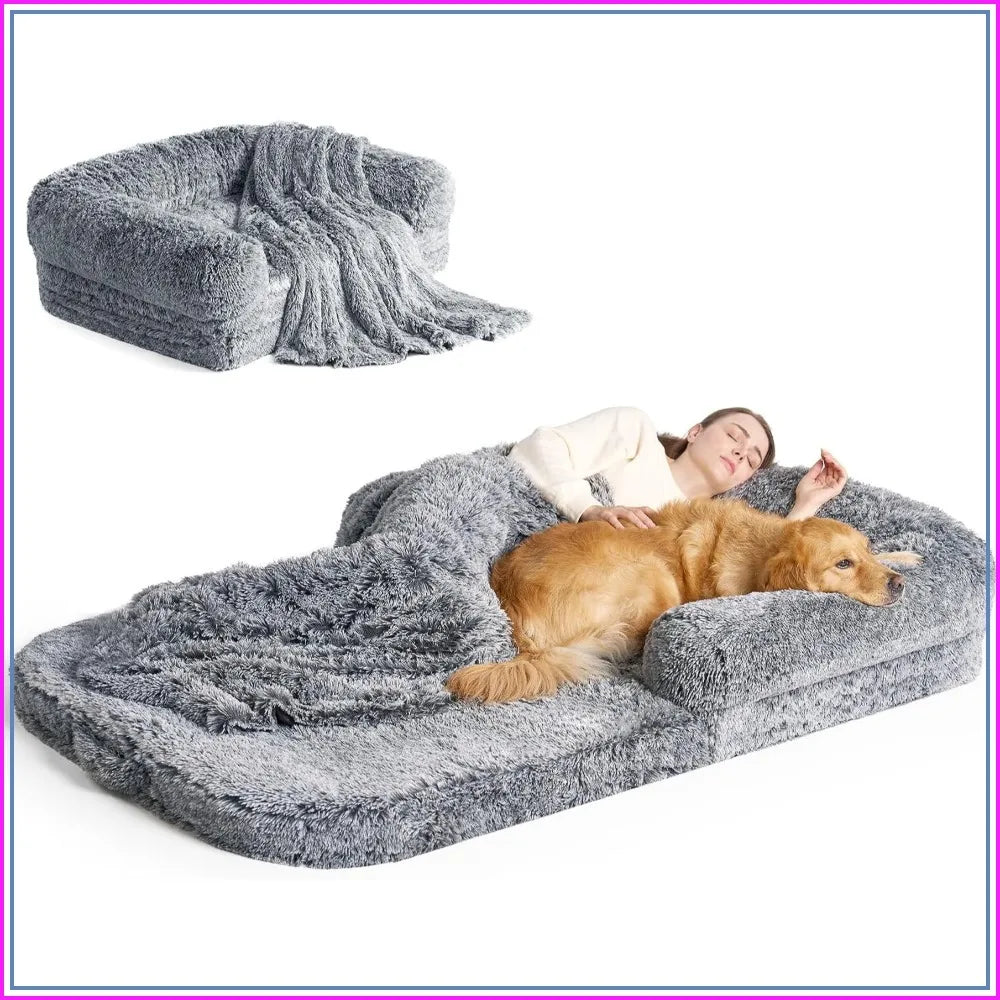 Premium Foldable Orthopedic Memory Foam Waterproof Pet Bed